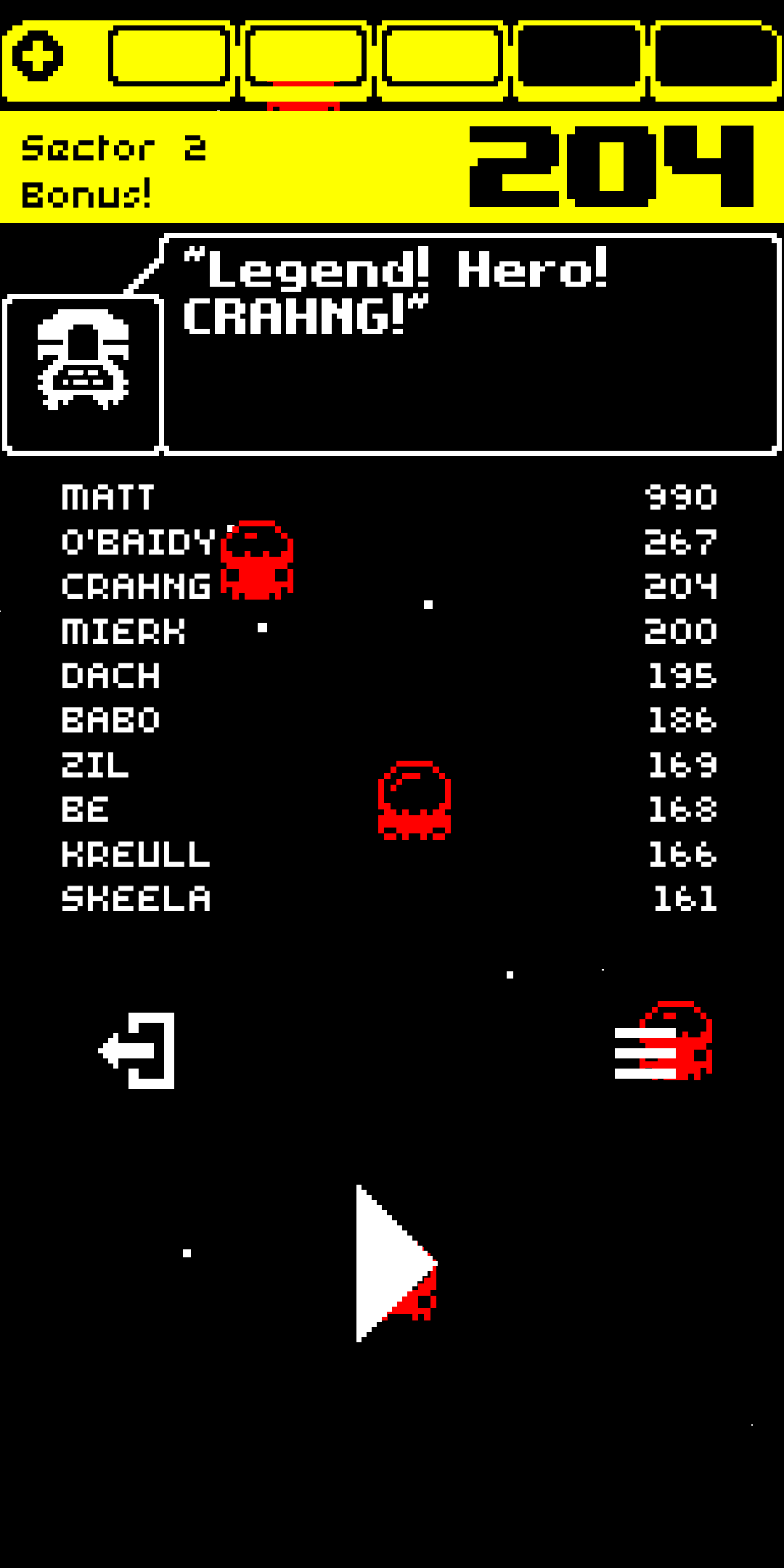 Screenshot: Switch’N’Shoot local leaderboards, showing 267 as my top score